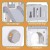 Keezi 4-in-1 Kids Slide Swing Set with Basketball Hoop, Football, Telescope, HDPE, 132cm, Grey Outdoor Playset