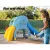 Keezi 5-in-1 Kids Slide Set with Basketball Hoop, Baseball Bat, Rock Climbing & Football Goal, 120cm, Blue/Yellow
