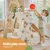 Keezi 3-IN-1 Kids Slide Swing Set with Basketball Hoop, Beige - Durable 160cm Outdoor Playground, EN71 Approved