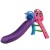 Keezi 100cm Kids Slide Set with Basketball Hoop, Non-Toxic Plastic, Easy Assembly, Indoor/Outdoor Playground Toy
