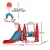 Keezi 6-in-1 Kids Slide Swing Set with Basketball Hoops & Football Goal, Durable HDPE, 140cm, Red & Blue, Outdoor Play Keezi 6-in-1 Kids Slide Swing Set with Basketball Hoops & Football Goal, Durable HDPE, 140cm, Red & Blue, Outdoor Play