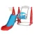 Keezi 6-in-1 Kids Slide Swing Set with Basketball Hoops & Football Goal, Durable HDPE, 140cm, Red & Blue, Outdoor Play Keezi 6-in-1 Kids Slide Swing Set with Basketball Hoops & Football Goal, Durable HDPE, 140cm, Red & Blue, Outdoor Play
