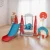 Keezi 6-in-1 Kids Slide Swing Set with Basketball Hoops & Football Goal, Durable HDPE, 140cm, Red & Blue, Outdoor Play Keezi 6-in-1 Kids Slide Swing Set with Basketball Hoops & Football Goal, Durable HDPE, 140cm, Red & Blue, Outdoor Play