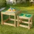 Keezi Kids Wooden Sandpit & Water Table Set - Durable Fir Wood, Eco-Friendly, 101cm, Outdoor Play for Ages 3+