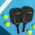 Everfit 2PCS Carbon Fibre Pickleball Paddles Set with Honeycomb Core, 40cm Lightweight Rackets, Ergo Grip & Carry Bags