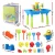 Keezi Kids Sand & Water Table with Windmill & Shovel – Multicolour, 57x39x56cm, Non-Toxic, EN71 Certified, 3+