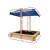 Keezi Kids Wooden Sandpit with Adjustable Canopy & Bench, 101cm Fir Wood Sandbox, UV & Water Resistant, Safe Play