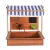 Keezi Kids Wooden Sandpit with Adjustable Canopy, UV Resistant, Solid Oak, 110cm, EN71 Certified, Ages 3-6, Outdoor Fun
