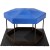 Keezi Kids Wooden Hexagon Sandpit with UV Canopy, 182cm - Durable Timber, EN71 Certified, Outdoor Fun for 3-4 Kids