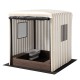 Keezi Kids Wooden Sandpit with Canopy and Water Basin, 120cm - UV Protection, EN71 Certified, Durable Outdoor Fun