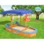 Keezi Kids Wooden Boat Sandpit with Canopy & Bench Seat, Firwood Construction, 150cm, Includes Steering Wheel & Stickers