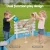 Keezi Kids Sandpit - 215cm Round Wooden Playset with Cover, Funnel, Bench Seat & Beach Toys for Outdoor Fun