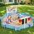 Keezi Kids Sandpit - 215cm Round Wooden Playset with Cover, Funnel, Bench Seat & Beach Toys for Outdoor Fun Keezi Kids Sandpit - 215cm Round Wooden Playset with Cover, Funnel, Bench Seat & Beach Toys for Outdoor Fun