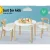Keezi 3PCS Kids Table and Chairs Set - Birch Plywood, Non-Toxic Finish, 30kg Table/50kg Chair Capacity, Easy Clean
