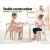 Keezi 3PCS Kids Table and Chairs Set - Birch Plywood, Non-Toxic Finish, 30kg Table/50kg Chair Capacity, Easy Clean