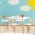 Keezi 5PCS Kids Table and Chairs Set - Durable Birch Plywood, Non-Toxic Finish, White/Natural, Easy to Clean