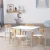 Keezi 5PCS Kids Table and Chairs Set - Durable Birch Plywood, Non-Toxic Finish, White/Natural, Easy to Clean