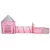 Keezi Kids 3-in-1 Pink Playhouse Tent Set – Pop Up Castle, Crawl Tunnel, Basketball Hoop, Durable Polyester, 135cm
