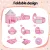 Keezi Kids 3-in-1 Pink Playhouse Tent Set – Pop Up Castle, Crawl Tunnel, Basketball Hoop, Durable Polyester, 135cm