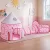 Keezi Kids 3-in-1 Pink Playhouse Tent Set – Pop Up Castle, Crawl Tunnel, Basketball Hoop, Durable Polyester, 135cm