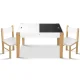 Keezi Kids Table Chair Set with Chalkboard, Storage, Eco-Friendly MDF & Pine Wood, Ideal for Ages 3+, 90x60x51.5cm