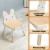 Keezi 3PCS Kids Table & Chairs Set - MDF & Pinewood, Chalkboard Desk, Hidden Storage, Cute Animal Design, Ages 3+