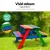 Keezi Kids Wooden Picnic Table Set with Umbrella, Multicoloured, Fir Wood, Seats 4, Indoor/Outdoor, Ages 3-8, Durable