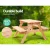 Keezi Kids Wooden Picnic Table Set with Umbrella - Fir Wood, Seats 4, Indoor/Outdoor, Non-Toxic Finish, Ages 3-8
