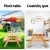 Keezi Kids Wooden Picnic Table Set with Umbrella - Fir Wood, Seats 4, Indoor/Outdoor, Non-Toxic Finish, Ages 3-8