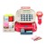 Keezi Kids Cash Register Playset - Colourful 18pc Role-Play Toy with Scanner, Calculator, Money, 31x11.5x15cm, Ages 3