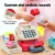 Keezi Kids Cash Register Playset - Colourful 18pc Role-Play Toy with Scanner, Calculator, Money, 31x11.5x15cm, Ages 3