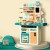 Keezi Kids Kitchen Pretend Play Set - 73pcs, Multicoloured, 69.5x27.5x92.5cm, Lights & Sounds, EN71