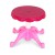 Keezi Kids Pretend Makeup Vanity Set with Stool, 30pcs Accessories, Lights & Sounds, Pink, Ages 3+, 1-Year Warranty