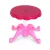 Keezi Kids Pretend Makeup Vanity Set with Stool, 30pcs Accessories, Lights & Sounds, Pink, Ages 3+, 1-Year Warranty