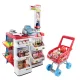 Keezi Kids Pretend Role Play Supermarket Set - 24 Piece Playset with Cash Register, Trolley, Sound & Light Features