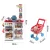Keezi Kids Pretend Role Play Supermarket Set - 24 Piece Playset with Cash Register, Trolley, Sound & Light Features