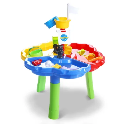 Keezi Kids Sand & Water Table Play Set - EN71 Certified, Non-Toxic, 53x53x72cm, Lightweight, Eco-Friendly, Ages 3+