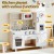 Keezi Kids Wooden Kitchen Play Set - Realistic Pretend Toys with Clock, Phone, Ice Maker, Storage - 72.5x29.5x81.5cm Keezi Kids Wooden Kitchen Play Set - Realistic Pretend Toys with Clock, Phone, Ice Maker, Storage - 72.5x29.5x81.5cm