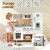 Keezi Kids Wooden Kitchen Play Set - Realistic Pretend Toys with Clock, Phone, Ice Maker, Storage - 72.5x29.5x81.5cm Keezi Kids Wooden Kitchen Play Set - Realistic Pretend Toys with Clock, Phone, Ice Maker, Storage - 72.5x29.5x81.5cm