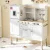 Keezi Kids Kitchen Play Set: Wooden Pretend Cooking Toys with Storage, Detachable Sink & Golden Accents, 81x29x101cm