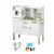 Keezi Kids Kitchen Play Set: Wooden Pretend Cooking Toys with Storage, Detachable Sink & Golden Accents, 81x29x101cm
