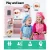 Keezi Wooden Kids Kitchen Play Set - Pink, Realistic Pretend Cooking Toys with Storage, Solid Wood & MDF, 82x29x90cm