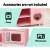 Keezi Wooden Kids Kitchen Play Set - Pink, Realistic Pretend Cooking Toys with Storage, Solid Wood & MDF, 82x29x90cm