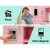 Keezi Wooden Kids Kitchen Play Set - Pink, Realistic Pretend Cooking Toys with Storage, Solid Wood & MDF, 82x29x90cm