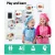 Keezi Kids Wooden Kitchen Play Set – Pretend Cooking Toys with Realistic Features, Ample Storage, 85x29x90cm, White