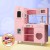 Keezi Wooden Kids Kitchen Play Set - Realistic Pretend Cooking Toys, Pink, 82x29x90cm, Child-Safe, 29-Piece Accessories Keezi Wooden Kids Kitchen Play Set - Realistic Pretend Cooking Toys, Pink, 82x29x90cm, Child-Safe, 29-Piece Accessories
