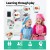 Keezi Wooden Kids Kitchen Play Set - Realistic Pretend Cooking Toy with 29-Piece Accessory Set for Ages 3+, 85x29x90cm