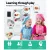 Keezi Wooden Kids Kitchen Play Set - Realistic Pretend Cooking Toy with 29-Piece Accessory Set for Ages 3+, 85x29x90cm