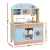 Keezi Kids Wooden Kitchen Play Set - 80CM Blue | Sturdy MDF & Solid Wood, Non-Toxic, Interactive, Includes Accessories