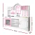 Keezi Kids Wooden Princess Kitchen Play Set - MDF & Pine, 108x100x29cm, Realistic Design, Safe & Sturdy, Ages 3+